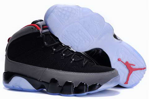 Jordan 9 Retro black grey shoes - Click Image to Close