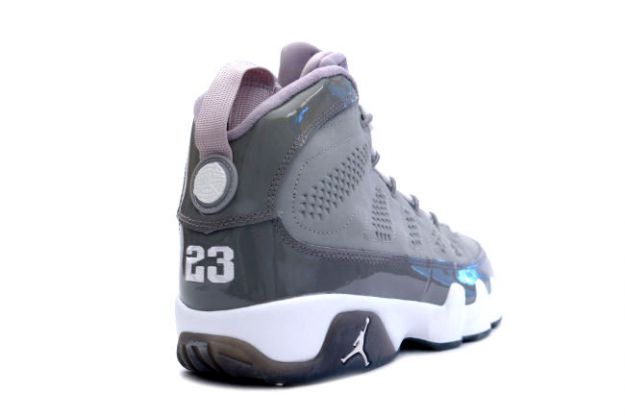 Jordan 9 Retro medium grey white cool grey shoes - Click Image to Close