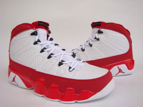 Jordan 9 Retro white red shoes